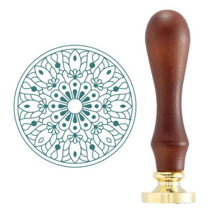 Spellbinders - Sealed Collection - Brass Wax Seal With Handle - Mandala (WS-017)